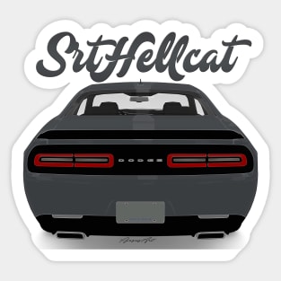 SRT HELLCAT Silver Back Sticker